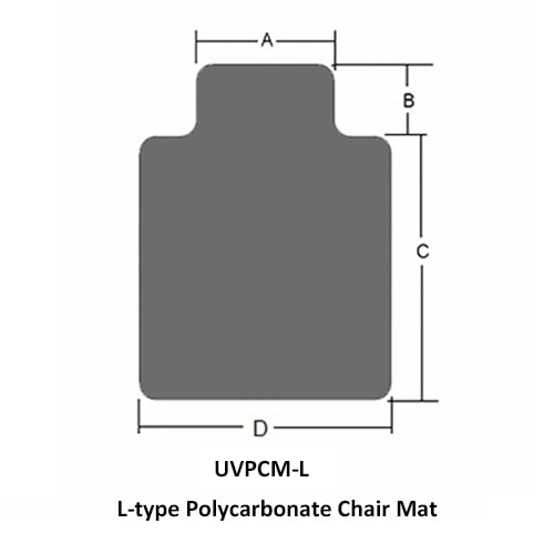 L-typ polykarbonat stolsmatta