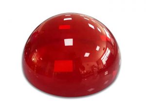 Röd plexiglaskupol